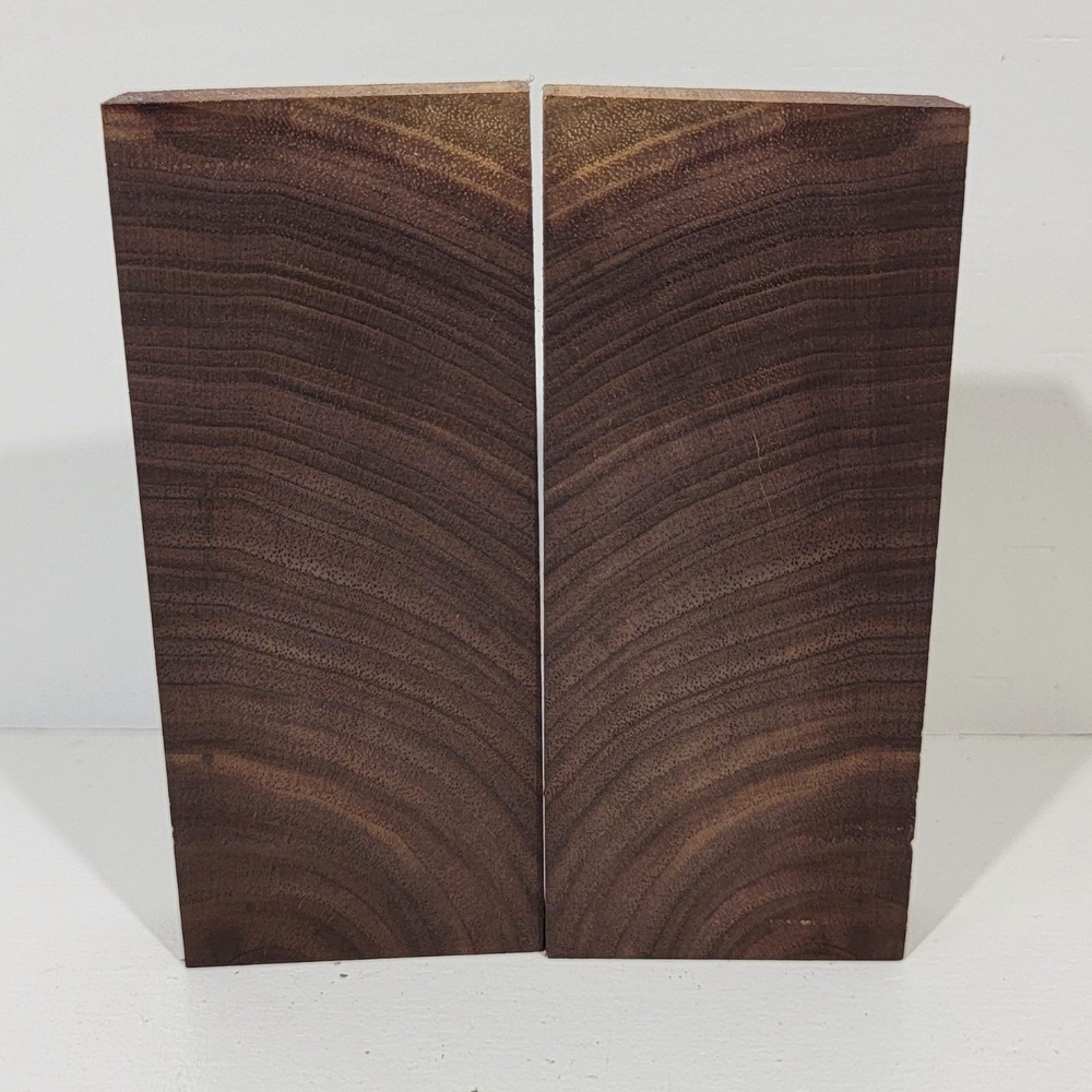 Black Walnut Bookmatched Knife Scale Blanks 4.5x2x0.75 Pair Woodworking Blanks
